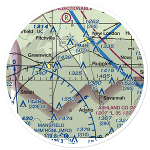 Mindzak Airfield (OI88) VFR Sectional Sticker (20 mile)