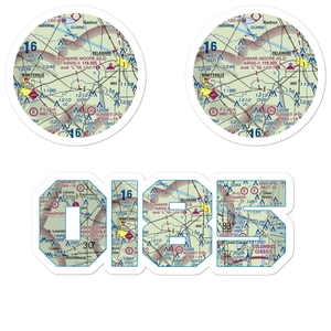 Mill Creek Airport (OI85) VFR Sectional Sticker Pack