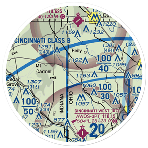 King Knoll Airport (OI84) VFR Sectional Sticker (20 mile)