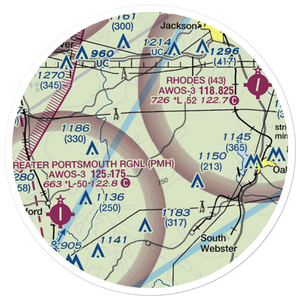 Russ Airport (OI82) VFR Sectional Sticker (20 mile)