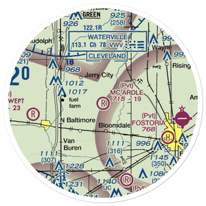 Mc Ardle Airport (OI77) VFR Sectional Sticker (20 mile)