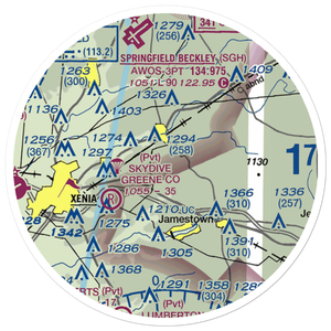 Williamson Airport (OI73) VFR Sectional Sticker (20 mile)
