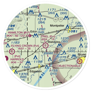 Marvin Thiel Field (OI72) VFR Sectional Sticker (20 mile)