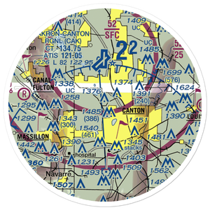 Lockeridge Airport (OI58) VFR Sectional Sticker (20 mile)