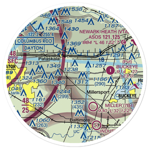 Lee's Dogpatch Airport (OI56) VFR Sectional Sticker (20 mile)