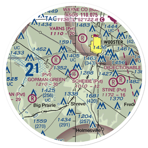Scheibe Field (OI55) VFR Sectional Sticker (20 mile)