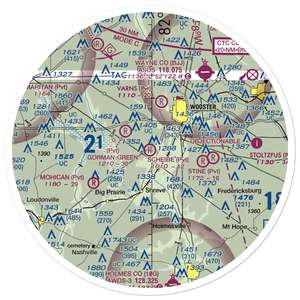 Scheibe Field (OI55) VFR Sectional Sticker (30 mile)