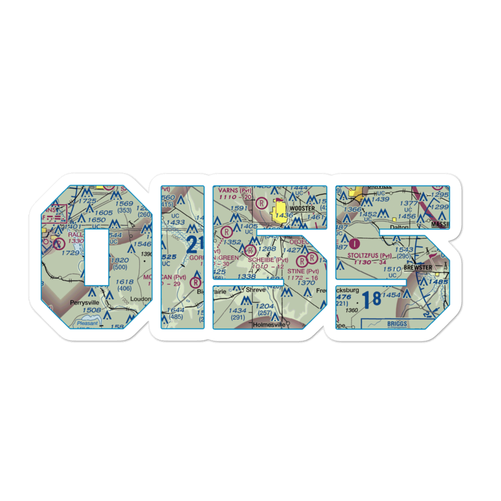 Scheibe Field (OI55) VFR Sectional Sticker 