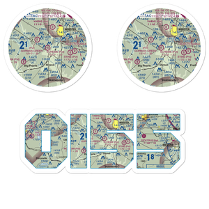 Scheibe Field (OI55) VFR Sectional Sticker Pack