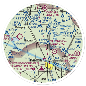 Flying Acres Airport (OI49) VFR Sectional Sticker (20 mile)