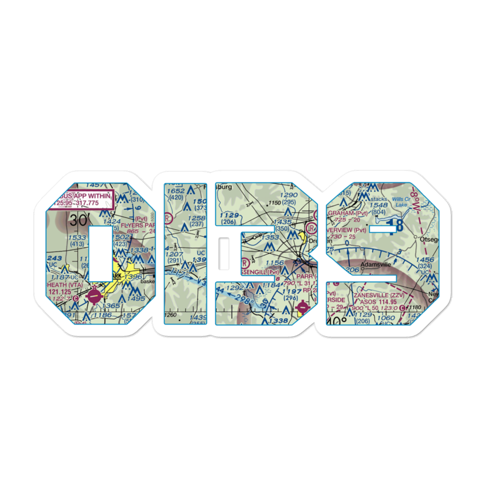 Vensil Farms Airport (OI39) VFR Sectional Sticker 