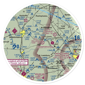 Hillview Airstrip (OI38) VFR Sectional Sticker (30 mile)