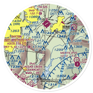 Fricke Airport (OI34) VFR Sectional Sticker (20 mile)