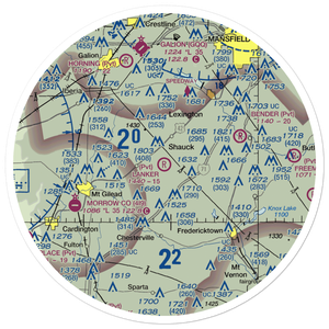 Lanker Airport (OI28) VFR Sectional Sticker (30 mile)
