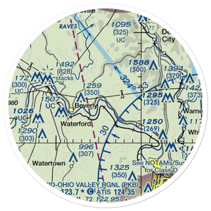 Checkpoint Charlie Airport (OI27) VFR Sectional Sticker (20 mile)