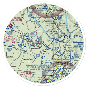 Checkpoint Charlie Airport (OI27) VFR Sectional Sticker (30 mile)