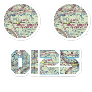 Ross Field (OI25) VFR Sectional Sticker Pack