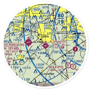 Carroll's Airport (OI22) VFR Sectional Sticker (20 mile)
