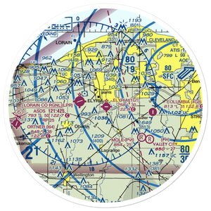 Carroll's Airport (OI22) VFR Sectional Sticker (30 mile)