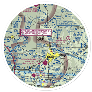 Planevue Airport (OH99) VFR Sectional Sticker (30 mile)