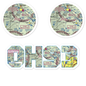 Darby Airport (OH93) VFR Sectional Sticker Pack