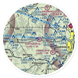 Porter Airport (OH92) VFR Sectional Sticker (20 mile)
