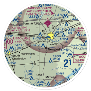Roberts Airport (OH88) VFR Sectional Sticker (20 mile)