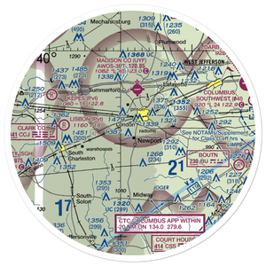 Roberts Airport (OH88) VFR Sectional Sticker (30 mile)