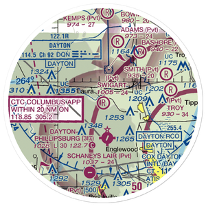 Swigart Airport (OH78) VFR Sectional Sticker (20 mile)