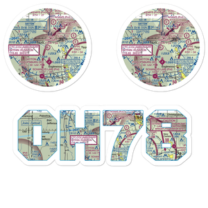 Swigart Airport (OH78) VFR Sectional Sticker Pack