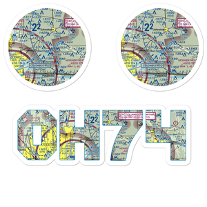 Kearns Airport (OH74) VFR Sectional Sticker Pack