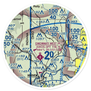 Raylene Airport (OH68) VFR Sectional Sticker (20 mile)