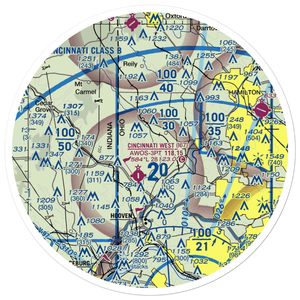 Raylene Airport (OH68) VFR Sectional Sticker (30 mile)
