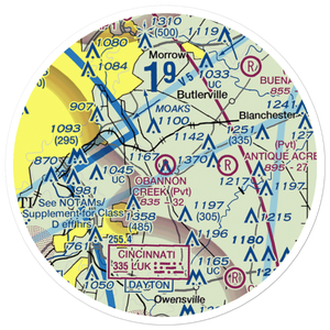 Obannon Creek Aerodrome (OH66) VFR Sectional Sticker (20 mile)