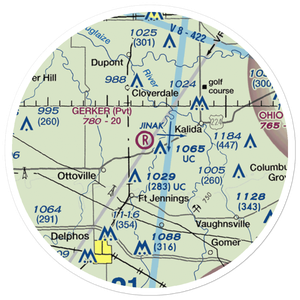Gerker Airfield (OH60) VFR Sectional Sticker (20 mile)