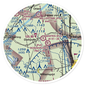 Lindsey L.S. Airport (OH50) VFR Sectional Sticker (20 mile)