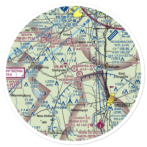 Lindsey L.S. Airport (OH50) VFR Sectional Sticker (30 mile)