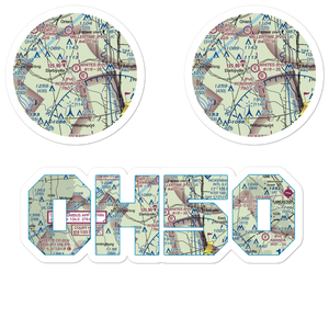 Lindsey L.S. Airport (OH50) VFR Sectional Sticker Pack
