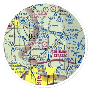 Head Field (OH44) VFR Sectional Sticker (20 mile)