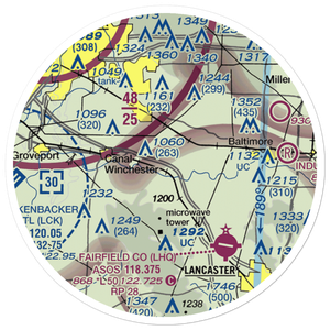 Anderson Airport (OH43) VFR Sectional Sticker (20 mile)