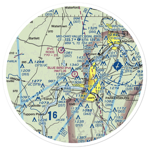 Blue Bird Airport (OH38) VFR Sectional Sticker (30 mile)
