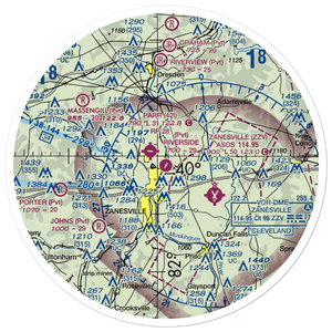 Riverside Airport (OH36) VFR Sectional Sticker (30 mile)