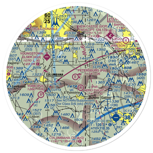 Petersburg Airport (OH29) VFR Sectional Sticker (30 mile)