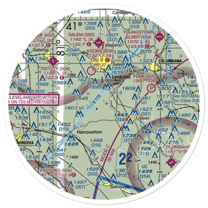 Salem Lakefront Airport (OH27) VFR Sectional Sticker (30 mile)