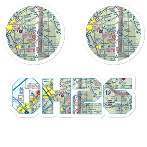 Birdland Airport (OH26) VFR Sectional Sticker Pack