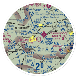 Horning Airport (OH21) VFR Sectional Sticker (20 mile)