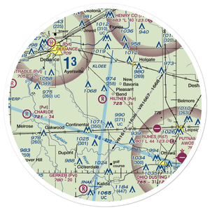 Hiltner Airport (OH19) VFR Sectional Sticker (30 mile)