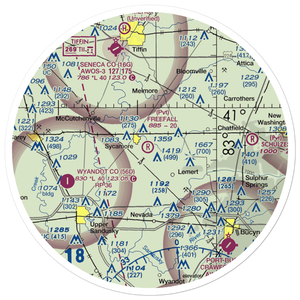 Freefall Field (OH18) VFR Sectional Sticker (30 mile)