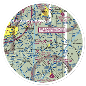 Minerva Airport (OH15) VFR Sectional Sticker (30 mile)
