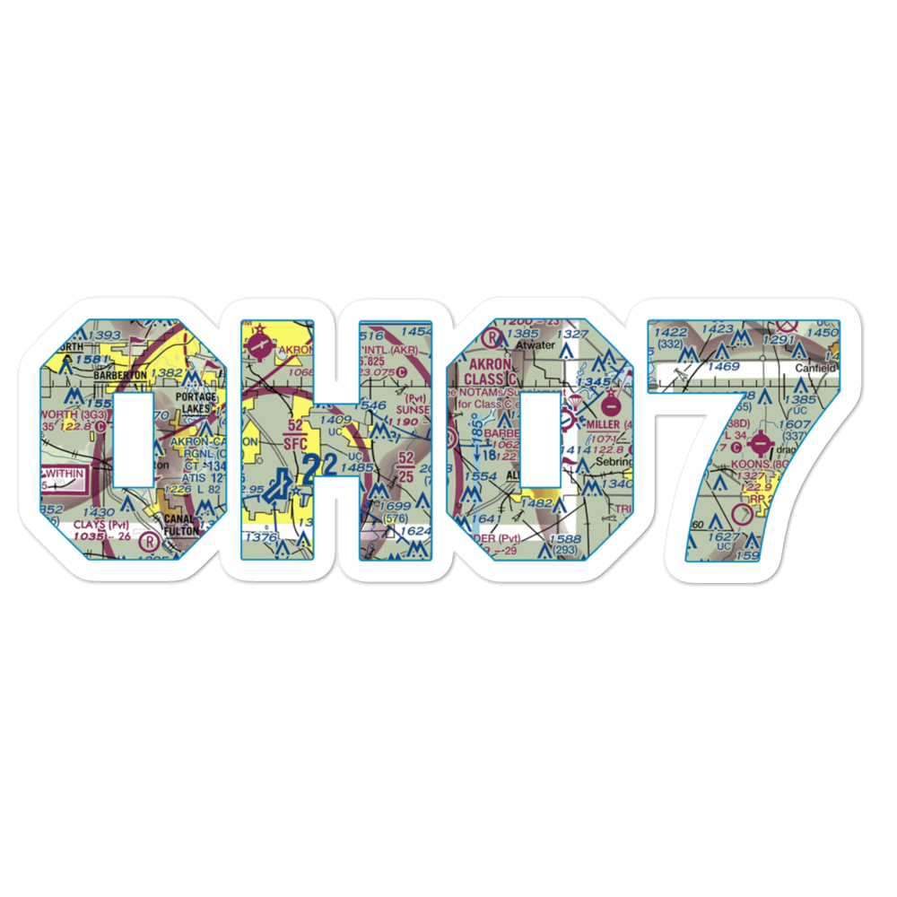 Sunset Strip (OH07) VFR Sectional Sticker 